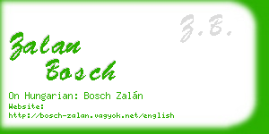 zalan bosch business card